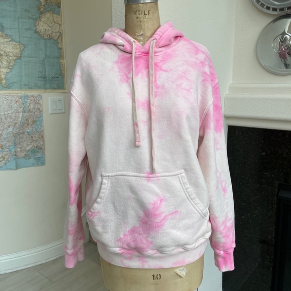 American Giant Tops - American Giant tie dye hoodie sweatshirt pink M